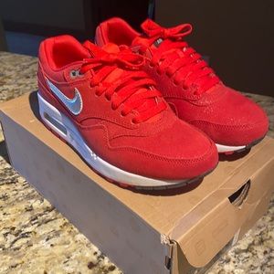 Nike Air Max 1 Red/Silver/White - Women’s Size 7.5